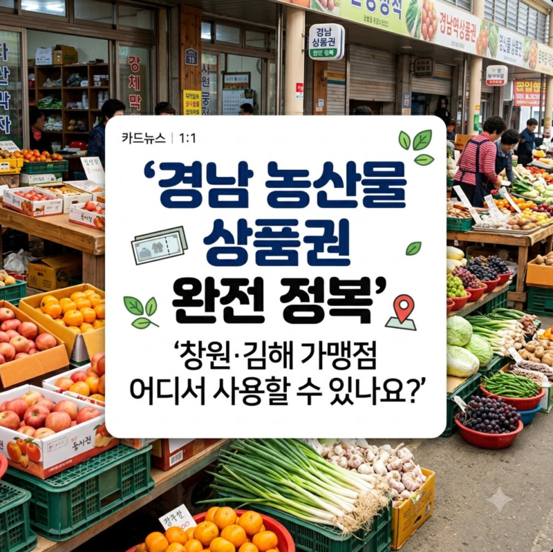 경남 농할상품권 어디서 쓸 수 있나? 창원 김해 가맹점 확인