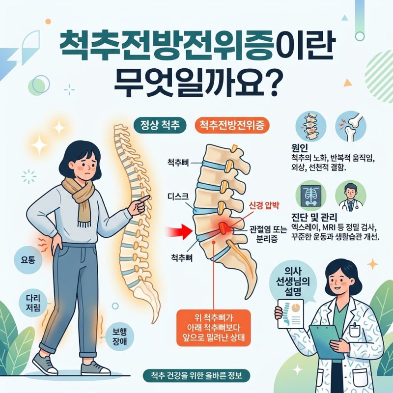 척추전방전위증 의심 증상과 치료법, 핵심 6가지 정리