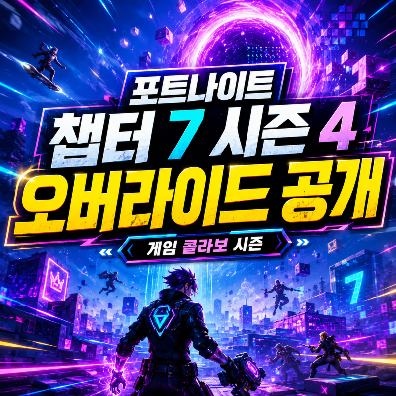 포트나이트 챕터 7 시즌 4 오버라이드 공개｜소닉·록맨·조커·소라까지 게임 캐릭터 총출동