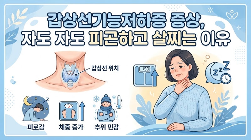 갑상선기능저하증 대표증상, 피곤하고 살까지 찌는 이유, 좋은음식
