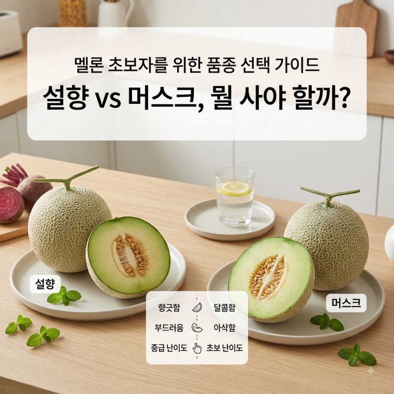 멜론 초보자를 위한 품종 선택 가이드, 설향 vs 머스크 뭘 사야 할까
