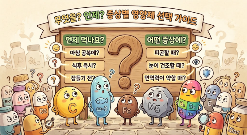 "남들 먹는다고 따라 사지 마세요" 영양제 종류와 성분별 진짜 효과 총정리