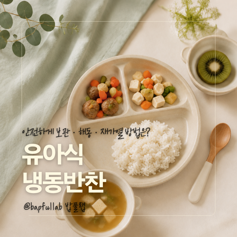 유아식 냉동반찬, 냉각·소분부터 안전한 보관·해동·재가열까지