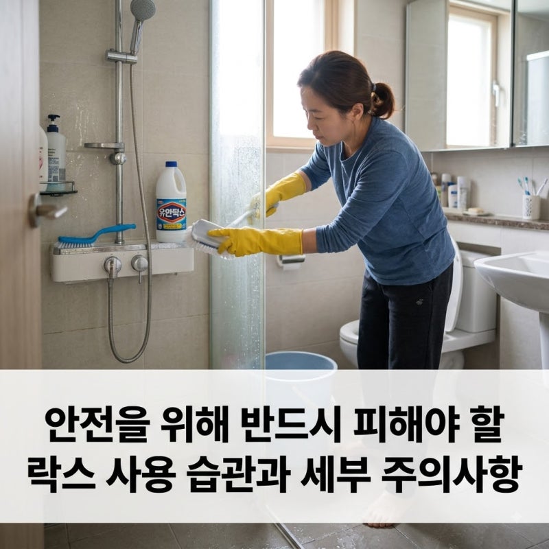 락스 안전 사용법(세정제, 청소습관,독가스, 락스이상증상) 총정리