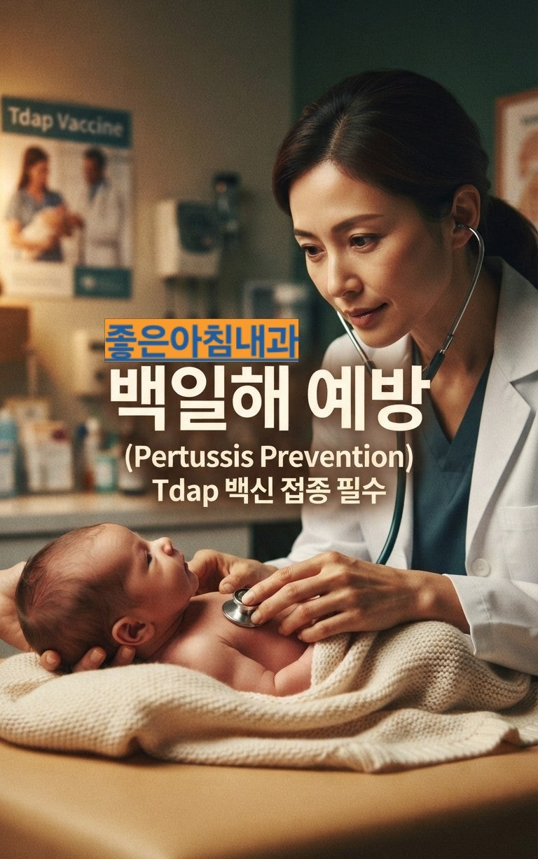 대구 수성구 내과>> 우리 아기와 온 가족을 위한 필수 방패, 백일해(Tdap 백신) 예방 접종의 모....