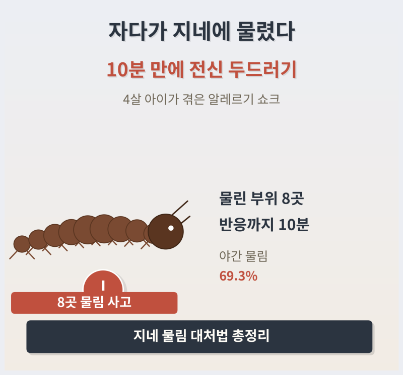 여름철 지네 물림 사고, 5년 새 꾸준히 늘었다 (대처법 정리)