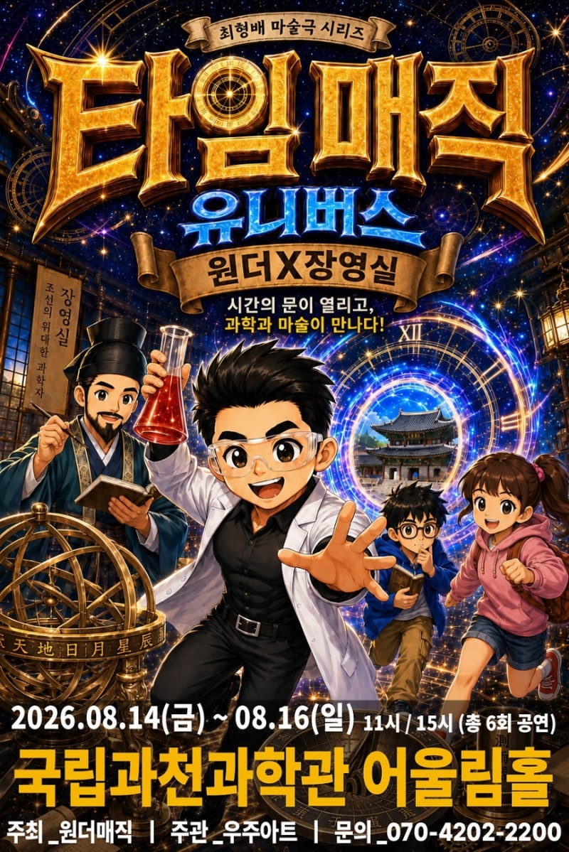 국립과천과학관 어린이공연｜타임매직 유니버스 원더X장영실 6살·초등 과학뮤지컬 후기