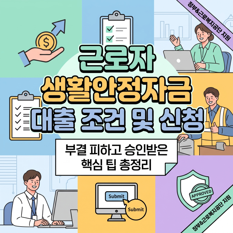 근로자 생활안정자금 대출 조건 및 신청, 부결 피하고 승인받은 핵심 팁 총정리