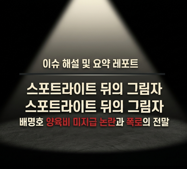 <b>배명호</b> 전처 <b>양육비 미지급</b> 논란과 전처 폭로 정리