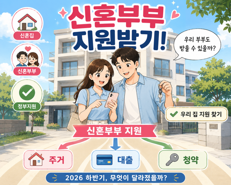 2026 신혼부부 지원 총정리! 주거·대출부터 2027년 달라지는 혜택까지