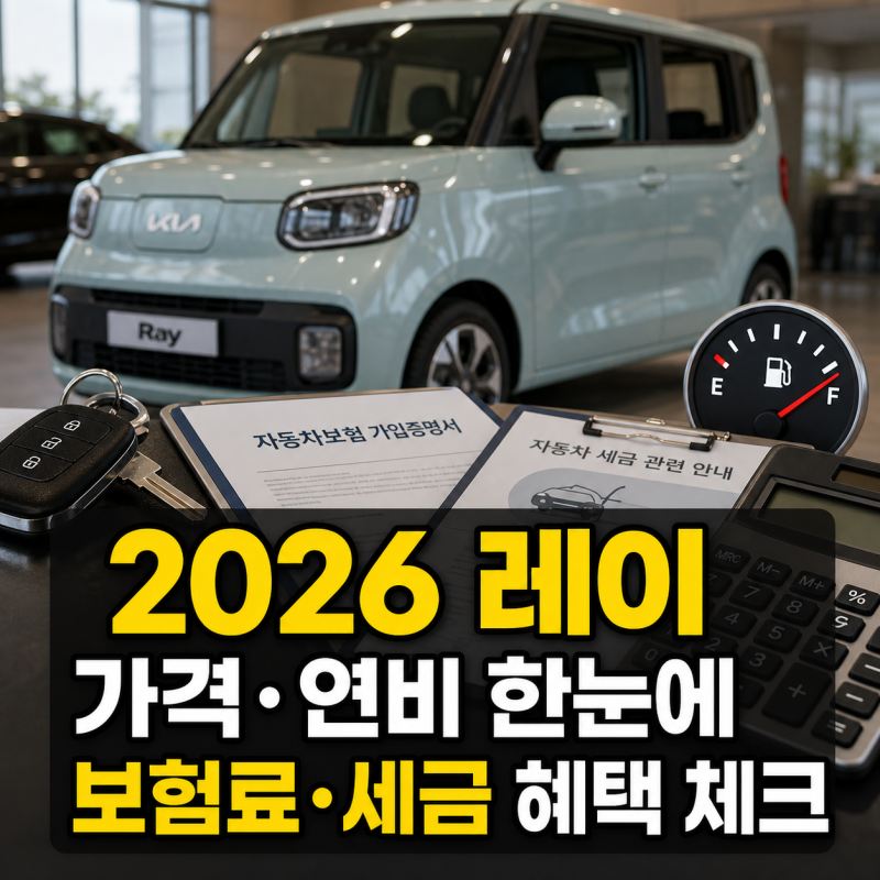 2026 레이 신차 가격표와 연비 보험료 세금 혜택 정리