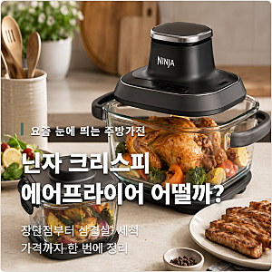 닌자 크리스피 에어프라이어 어떨까? 장단점부터 세척까지 총정리
