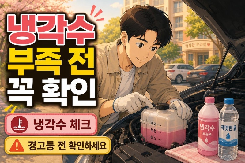 자동차 냉각수 보충 방법과 교환 주기, 경고등 켜지기 전 꼭 확인할 핵심 체크