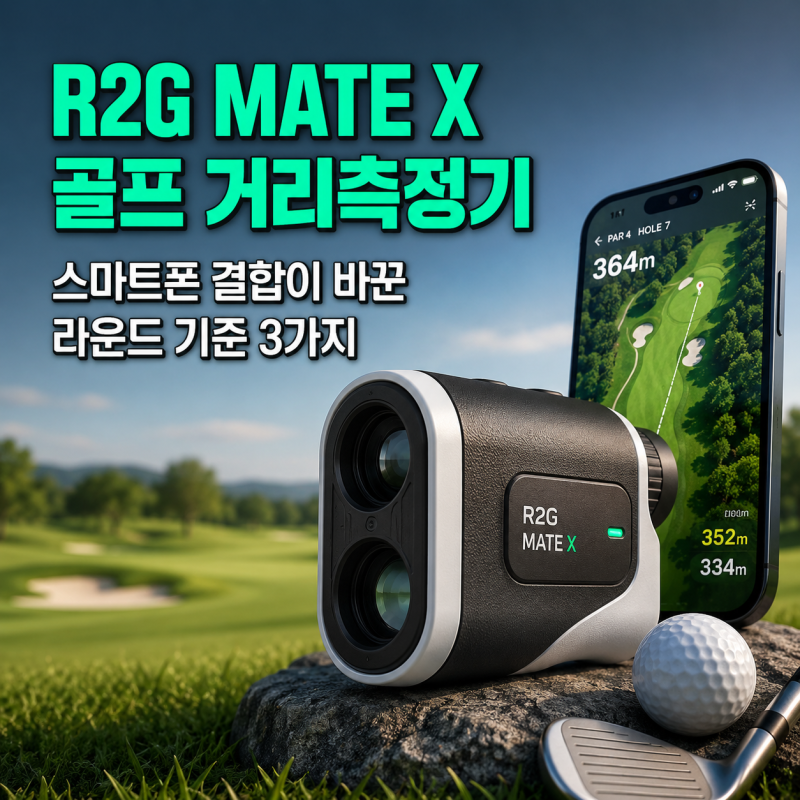 R2G MATE X 골프 거리측정기, 스마트폰 결합이 바꾼 라운드 기준 3가지
