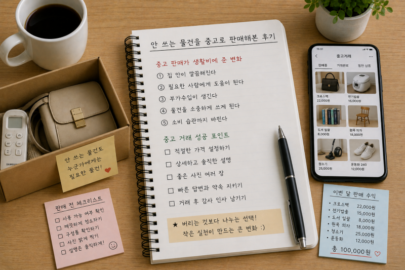 안 쓰는 물건을 중고로 판매해보니 달라진 소비습관