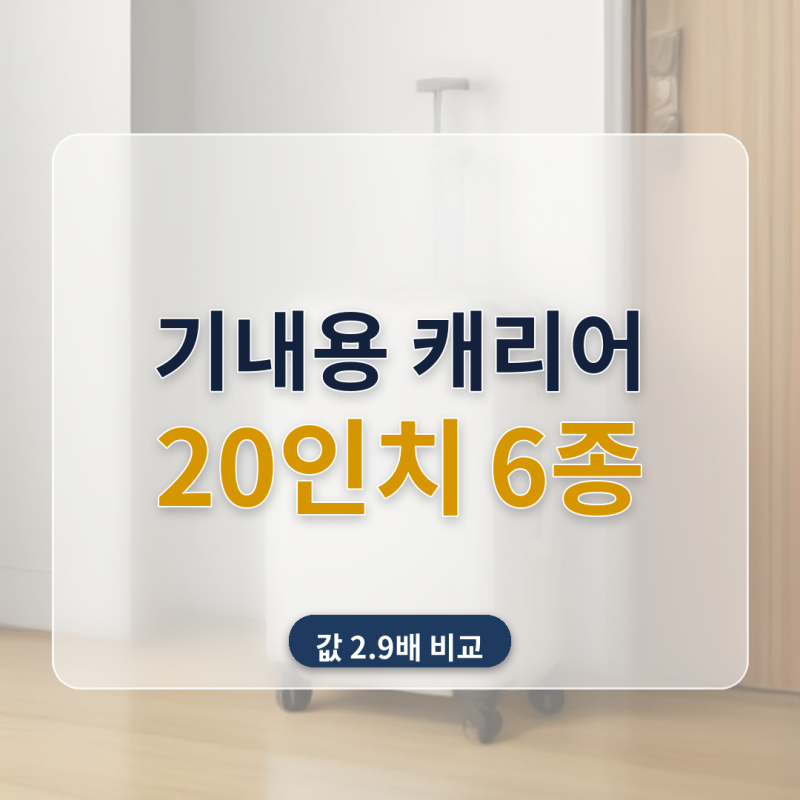 기내용 캐리어 20인치 6종 비교, 47cm가 229,000원인데 51cm는 79,800원이더라고요