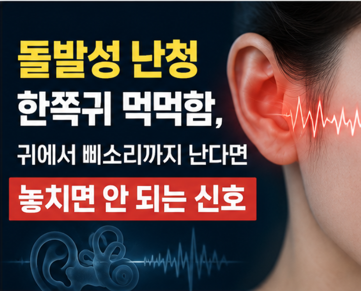 돌발성 난청 이명, 한쪽 귀가 갑자기 먹먹할 때 꼭 확인해야 할 차이