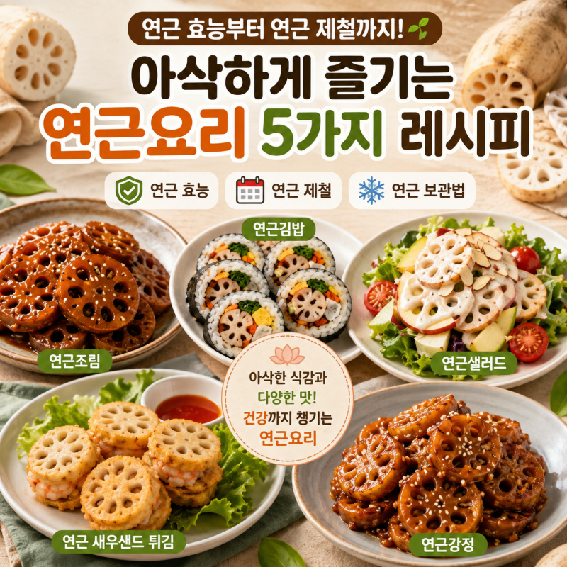 연근 효능부터 연근 제철, 아삭하게 즐기는 연근요리 5가지 레시피 연근 보관법, 연근조림, ....