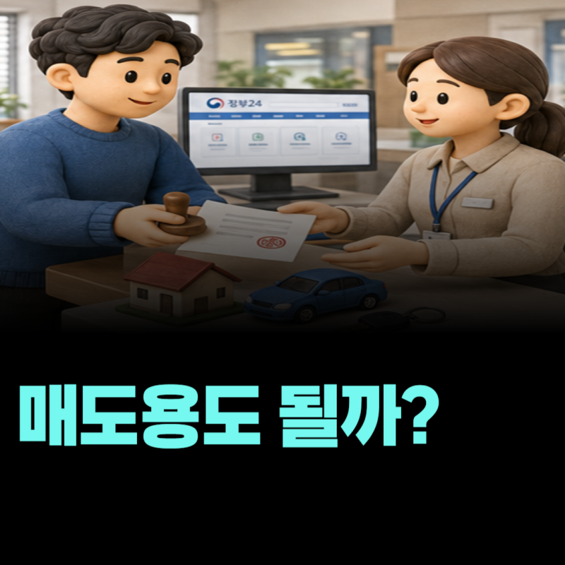 인감증명서를 온라인으로 발급하면 부동산·자동차 매도에도 사용할 수 있을까?