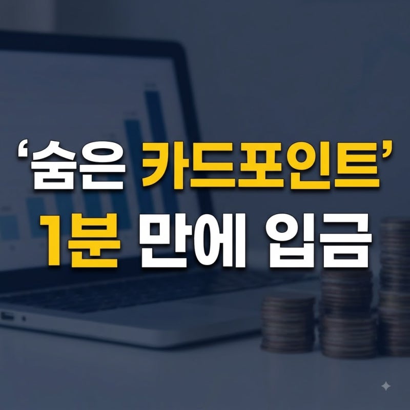 숨은 카드포인트 현금 전환 1분 만에 계좌 입금받는 법 (여신금융협회 조회)