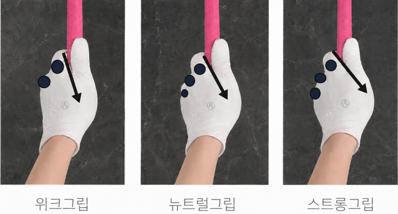 골프 그립잡는법 스트롱 위크 뉴트럴 그립에 따라 달라지는 구질