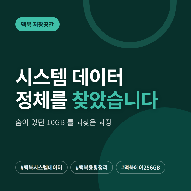 맥북 시스템 데이터 정체와 안전하게 줄이는 법 (40GB 확보 후기)