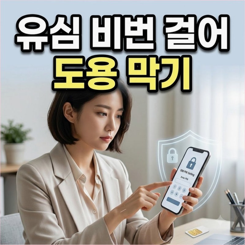스마트폰 유심 비밀번호 PIN 설정 분실 도용 방지법 기본 0000 번호 쉽게 바꾸기