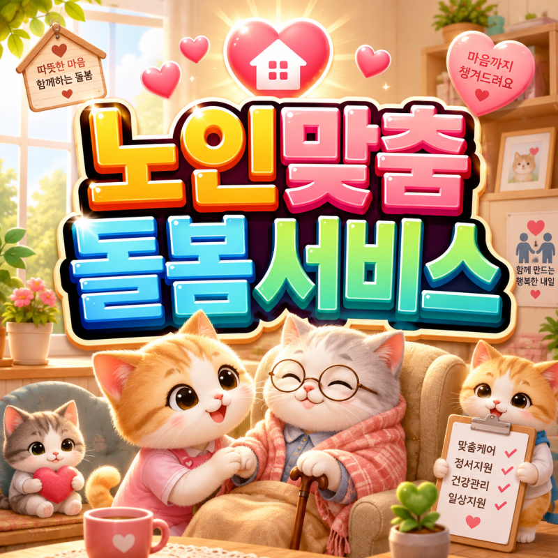 2026 노인맞춤돌봄서비스 현금 최대금액 0원 대신 월 40시간 미만 무료 돌봄 혜택!