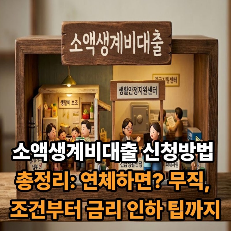 소액생계비대출 신청방법 총정리: 연체하면? 무직, 조건부터 금리 인하 팁까지
