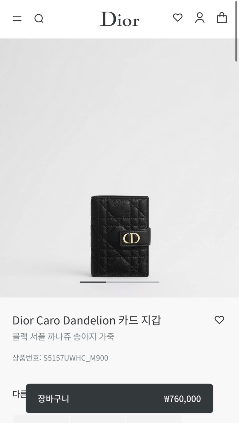 디올 카드지갑 구매 후기｜Dior Caro Dandelion 카드지갑 실물 리뷰