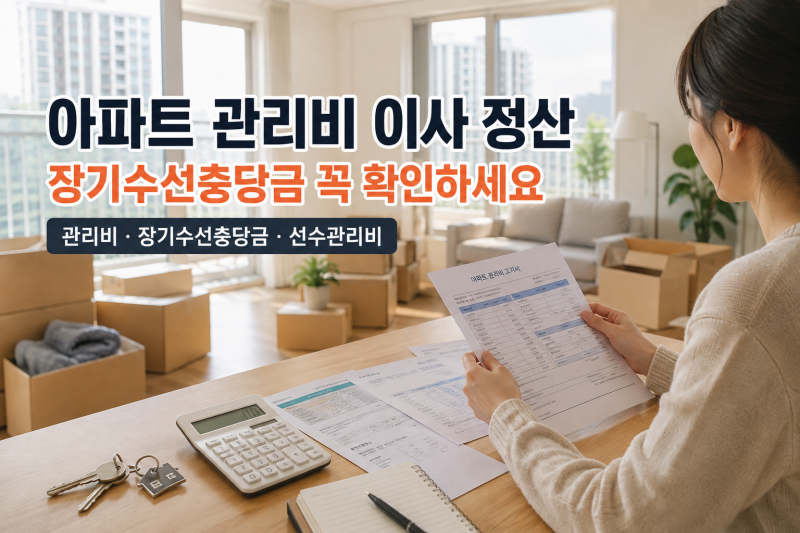 아파트 관리비 이사 정산 총정리(+장기수선충당금 반환·선수관리비)
