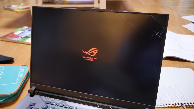아수스 log Strix 액정 파손 중고 노트북 구매, 사설 전문점 노트북 패널 수리 후기