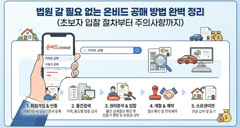 법원 갈 필요 없는 온비드 공매 방법 완벽 정리 (초보자 입찰 절차부터 주의사항까지)
