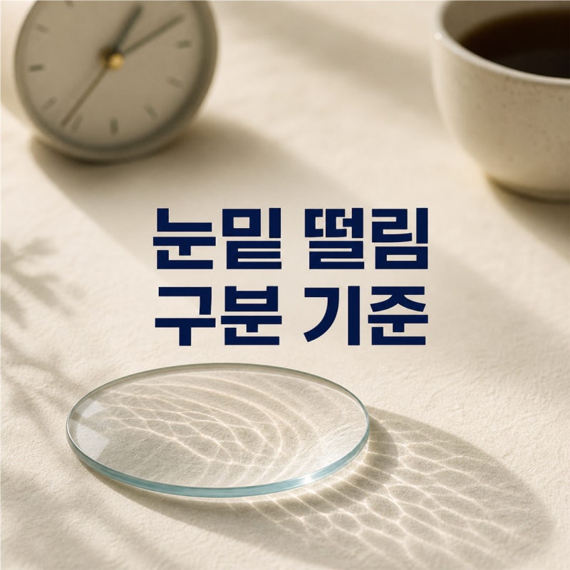 눈밑 떨림 원인, 눈꺼풀만 떨릴 때와 얼굴까지 번질 때의 차이