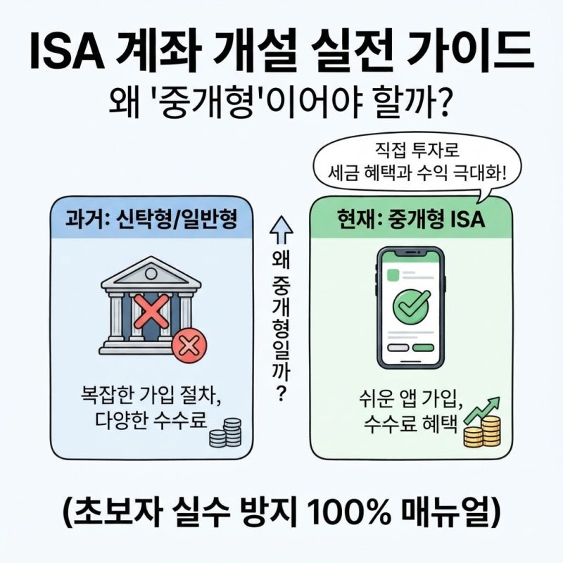 ISA 계좌 개설 실전 가이드: 왜 '중개형'이어야 할까? (초보자 실수 방지 100% 매뉴얼)