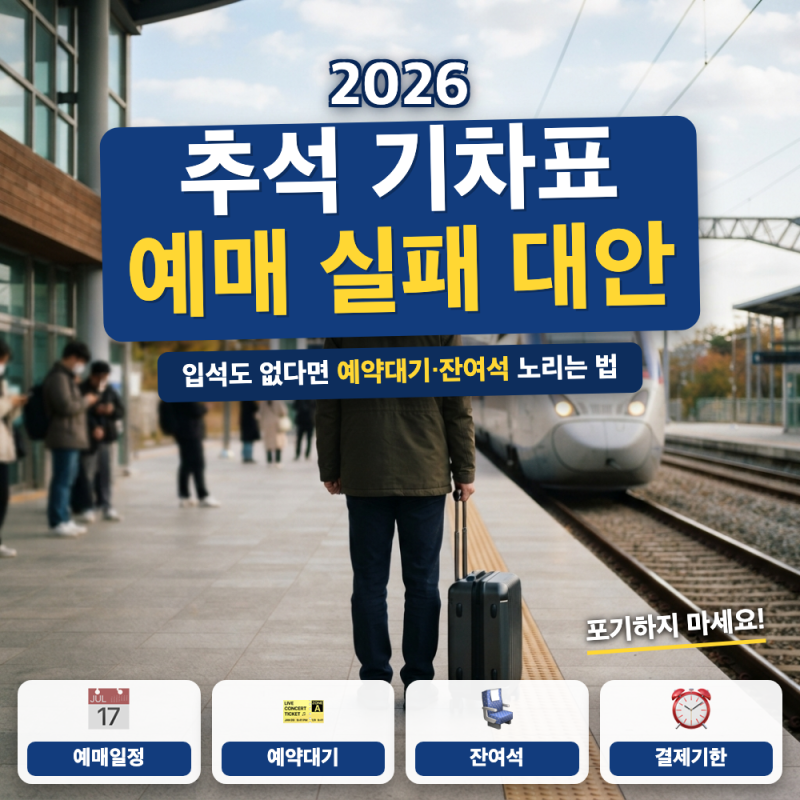 추석 기차표 예매 실패 입석 좌석 없는 열차 대안 총정리 (+ 취소표 풀리는 시점, 예약대기 신....