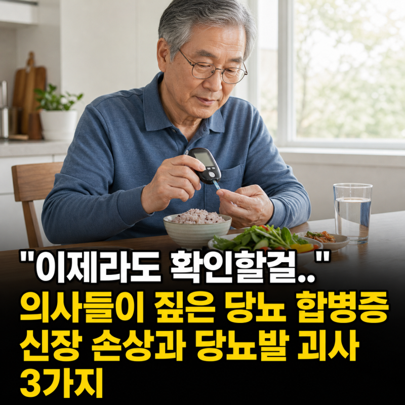"이제라도 확인할걸.." 의사들이 짚은 당뇨 합병증 신장 손상과 당뇨발 괴사 3가지