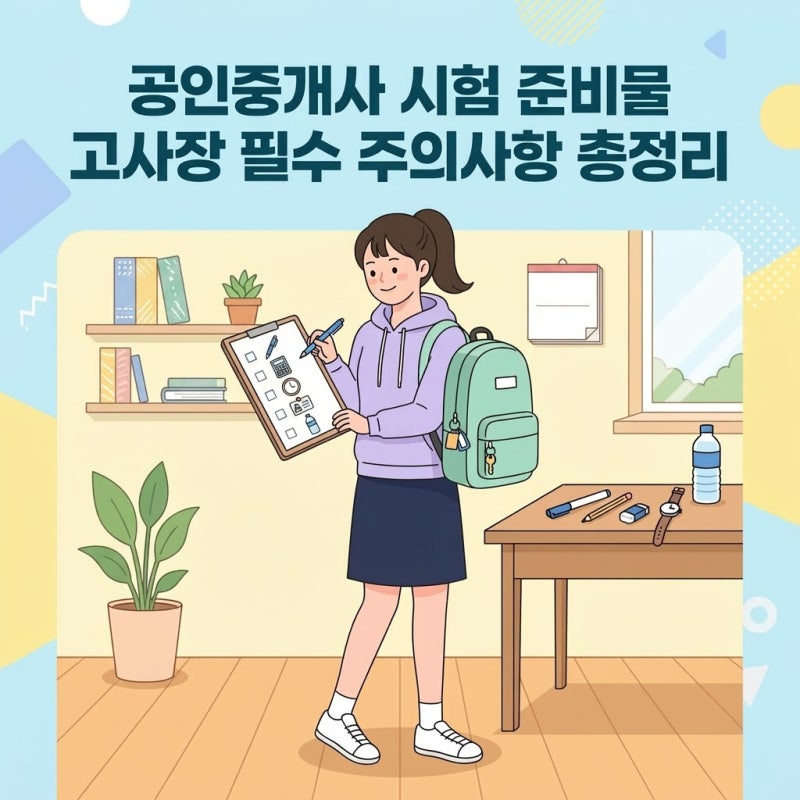 공인중개사 시험 준비물 및 고사장 필수 주의 사항 총정리