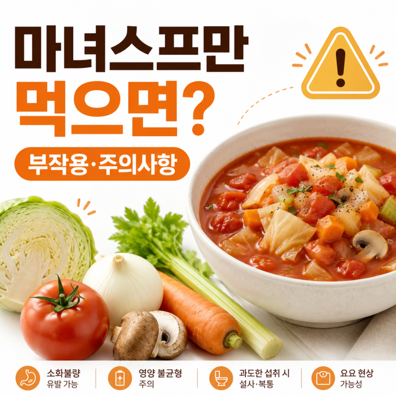 마녀스프 다이어트, 무작정 따라 하면 안 되는 이유