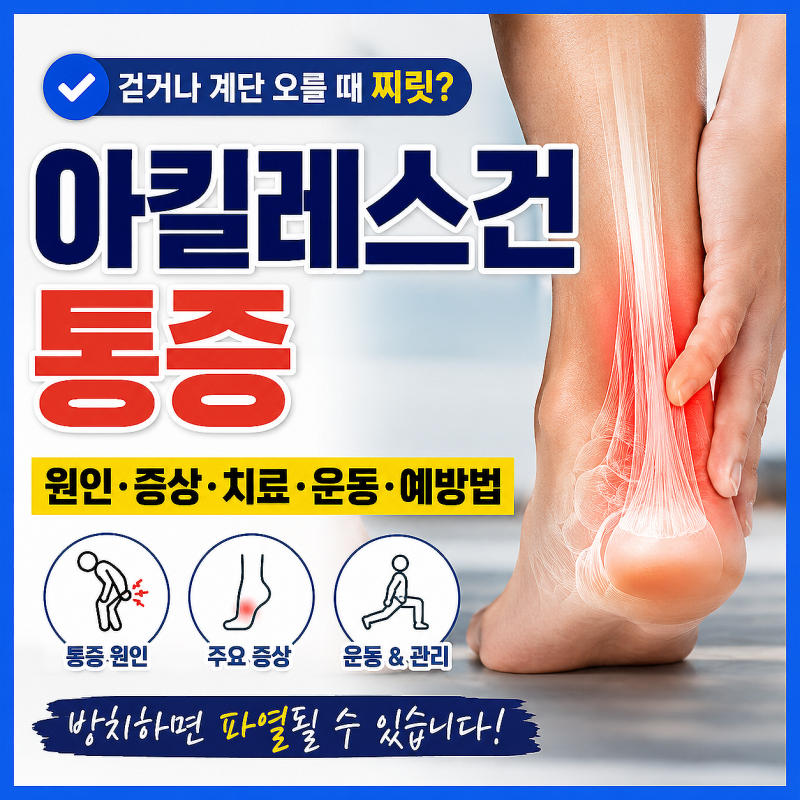 아킬레스건 통증의 주요 증상과 아킬레스건염과 파열이 다른 점