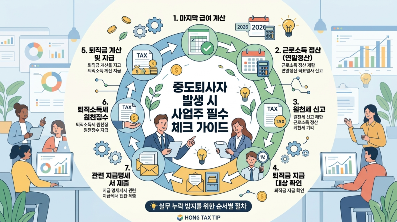 중도퇴사자 정산과 퇴직금 지급방법 총정리｜사업주가 알아야 할 인건비 처리