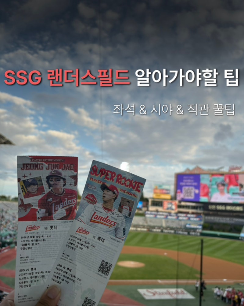 인천 SSG 랜더스 필드 문학경기장 좌석 및 직관 꿀팁 총정리 ⚾️