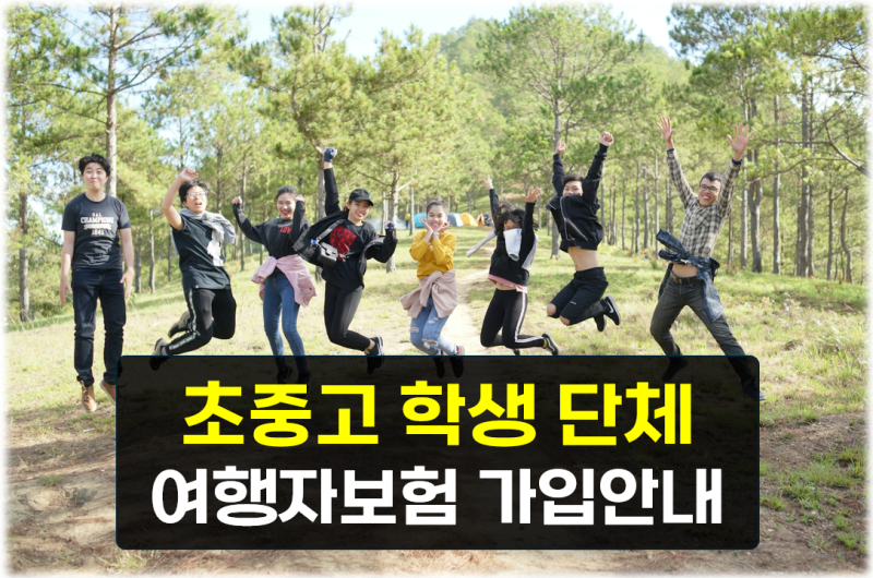 초중고 학생 현장체험학습/수련회 단체여행자보험 신청 및 가입방법 안내