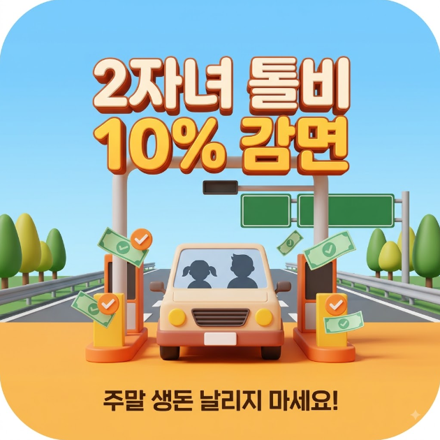 다자녀 고속도로 할인 2자녀 신청 안 하면 주말마다 톨비 생돈 날립니다! 하이패스 10% 감면 3....