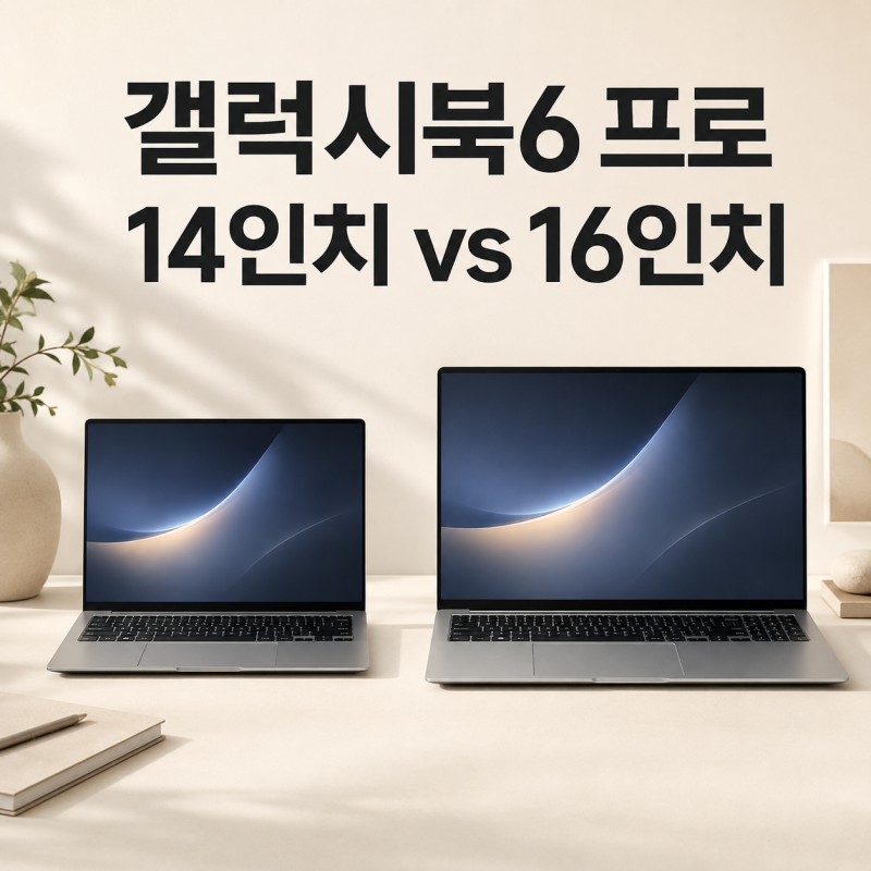 갤럭시북6 프로 14인치 16인치 비교 어떤 차이점이 있을까?