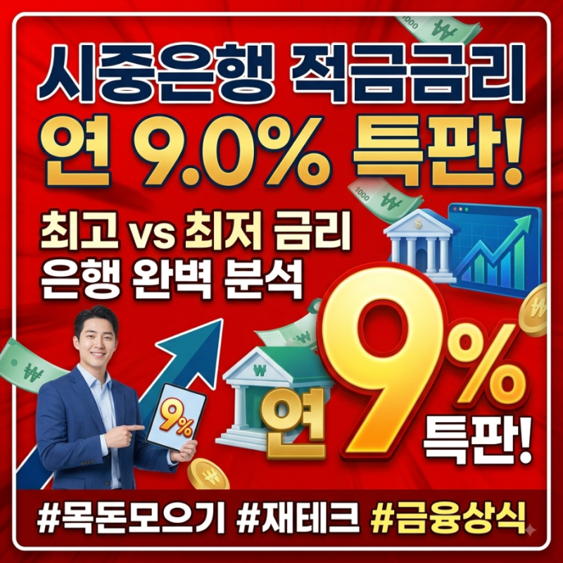 신한은행 최고9% 적금 금리 우리은행 8%대 특판 상품 정보