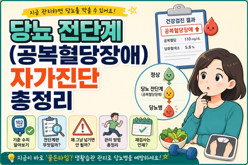 당뇨 전단계(공복혈당장애) 자가진단 총정리