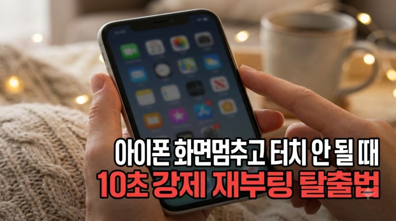 아이폰 화면 먹통 터치 안 될 때 버튼 조합 강제 재부팅 조치법