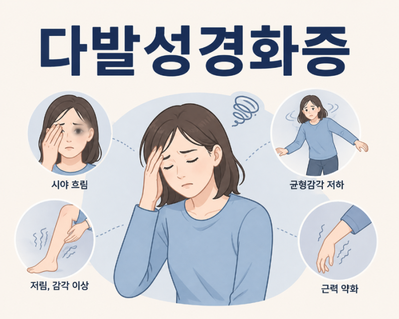 아침에 시야가 흐리고 팔다리가 저림, 다발성 경화증 알아보기