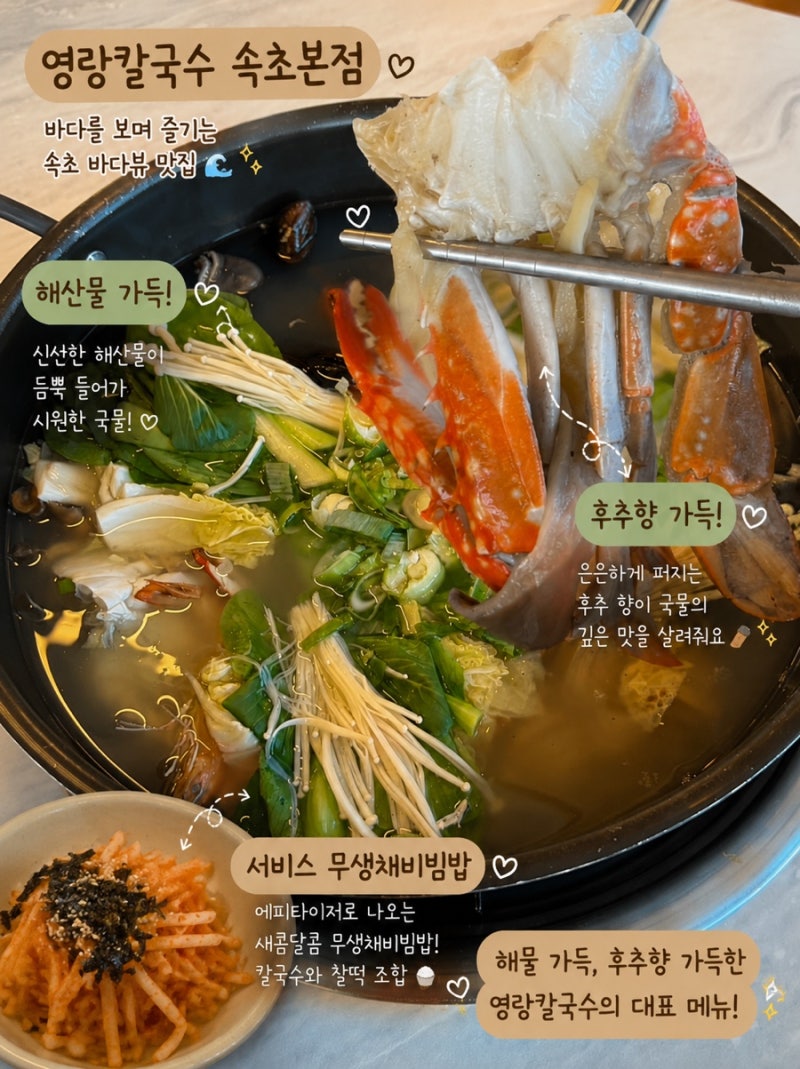 강원 속초 | 바다뷰 맛집 속초 먹거리 ‘영랑칼국수 속초본점’